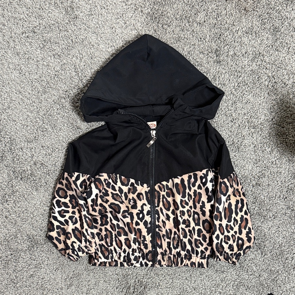 Leopard Print Hooded Jacket